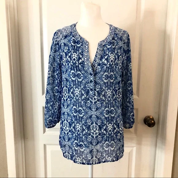 3/$20 New Directions blue blouse - Picture 1 of 6